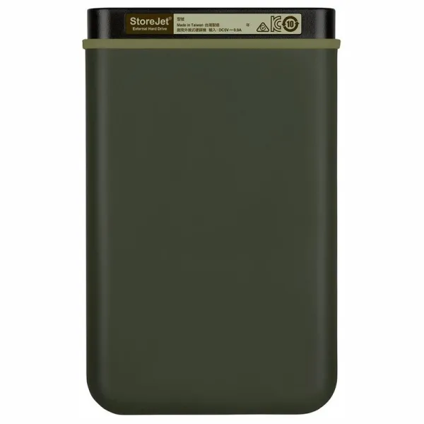 Диск жесткий внешний портативный 2TB USB 3.1 StoreJet 25M3 зеленый Transcend (TS2TSJ25M3G) - Фото 4