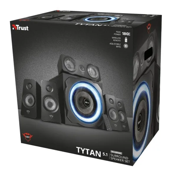 Система акустическая GXT 658 Tytan 5.1, 90Вт, AUX, чёрная Trust (21738_TRUST) - Фото 1