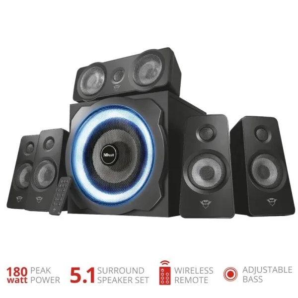 Система акустическая GXT 658 Tytan 5.1, 90Вт, AUX, чёрная Trust (21738_TRUST) - Фото 3