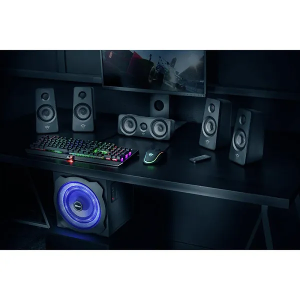 Система акустическая GXT 658 Tytan 5.1, 90Вт, AUX, чёрная Trust (21738_TRUST) - Фото 9