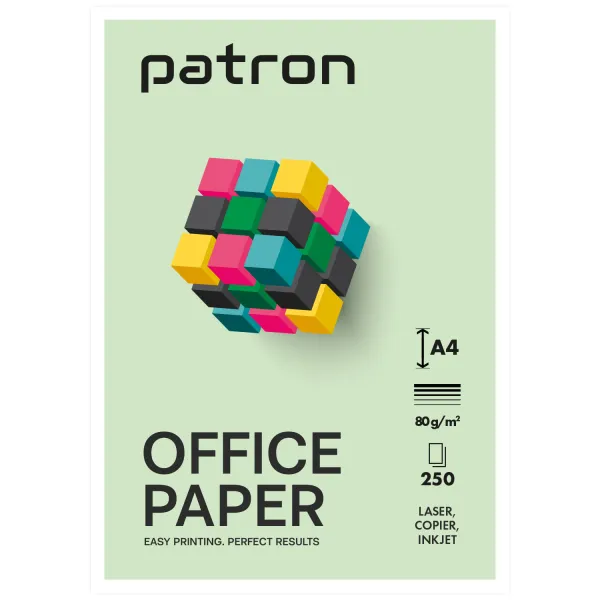 Папір офісний A4, 80 г/м2, 250 арк, Клас С, Office paper Patron (PN-PU-003-2) - Фото 7