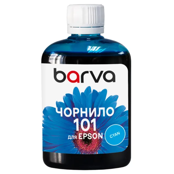 Чорнило сумісне для Epson 101 C спеціальне 100 мл, водорозчинне, блакитне Barva (E101-559) - Фото 36