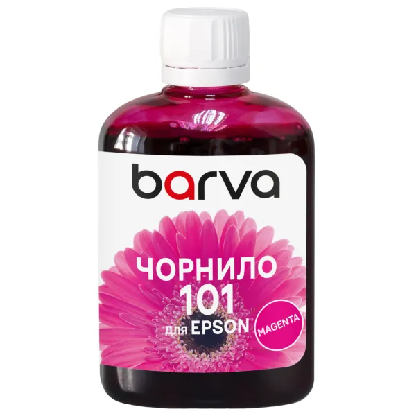 Чорнило сумісне для Epson 101 M спеціальне 100 мл, водорозчинне, пурпурове Barva (E101-600) - Фото 37