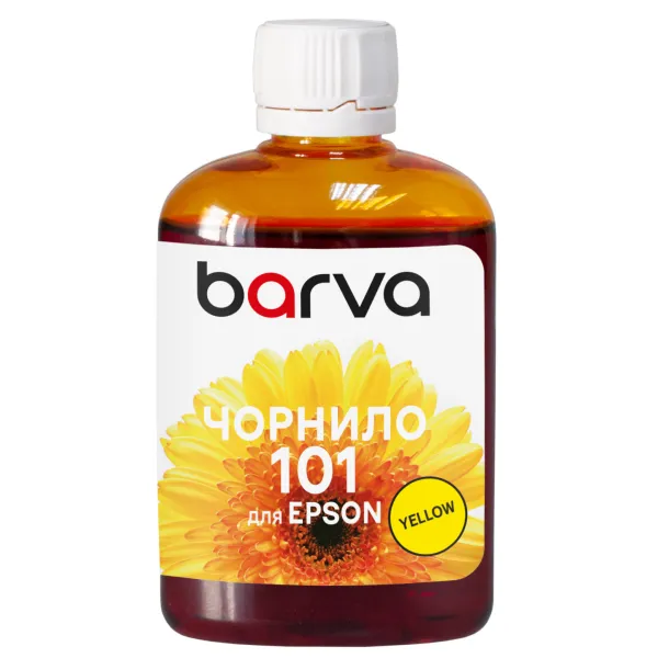 Чорнило сумісне для Epson 101 Y спеціальне 100 мл, водорозчинне, жовте Barva (E101-601) - Фото 38
