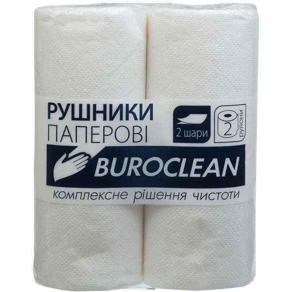 Полотенца бумажные, двухслойные, на гильзе, 38 отрывов, 2 рулона, белые BuroClean (10100400) - Фото 12