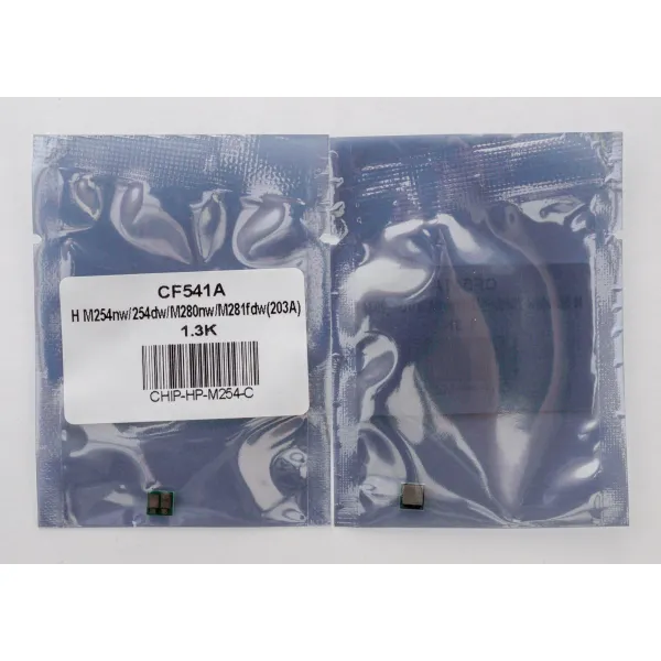 Чип HP LJ M254, CF541A 1,3K, блакитний Everprint (CHIP-HP-M254-C) - Фото 1