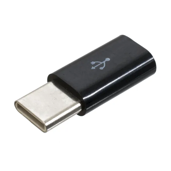 Адаптер MICRO USB на Type-C (F/M) черный Patron (PN-MIC-Type-C) - Фото 2
