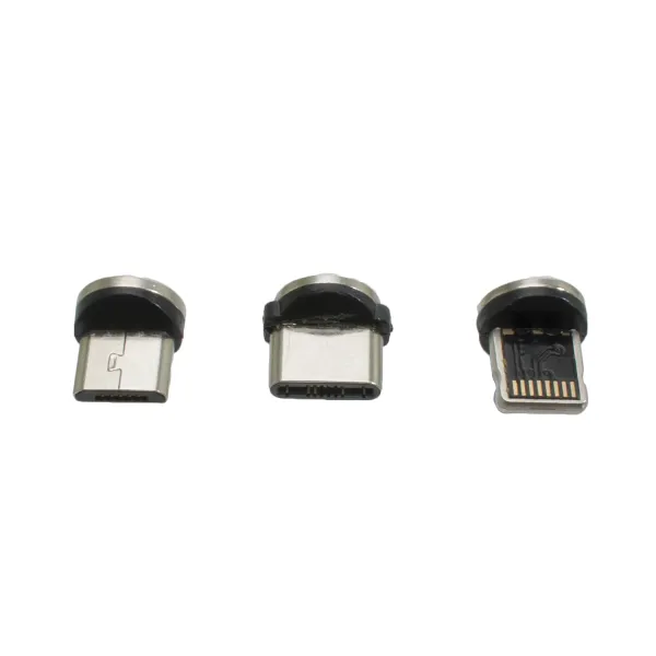 Кабель магнітний 3 в 1 USB 2.0 - Type-C, Micro USB, Lightning 1 м Patron (PN-MAGN-3IN1) - Фото 1