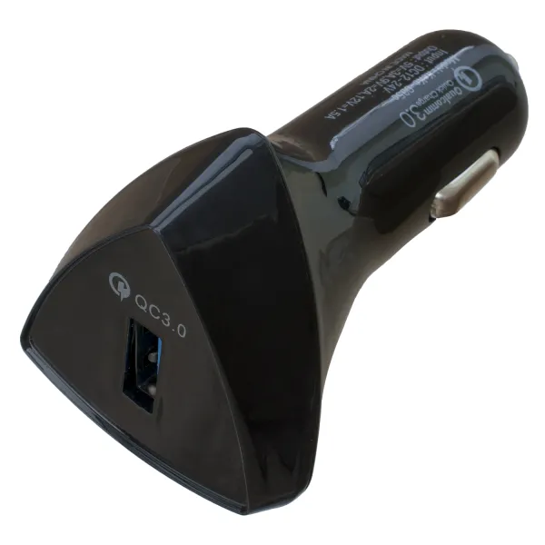 Пристрій зарядний автомобільний Quick charge 3.0 1xUSB 3А, чорний Patron (PN-QC3-CAR-B) - Фото 2