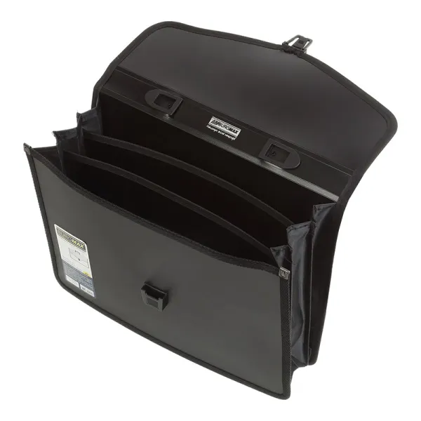 Портфель пластиковий A4/35 мм на 3 відділення, чорний Buromax (BM.3734-01) - Фото 1