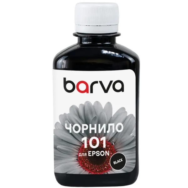 Чорнило сумісне для Epson 101 BK спеціальне 180 мл, пігментне, чорне Barva (E101-603) - Фото 30