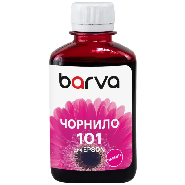 Чорнило сумісне для Epson 101 M спеціальне 180 мл, водорозчинне, пурпурове Barva (E101-605) - Фото 40