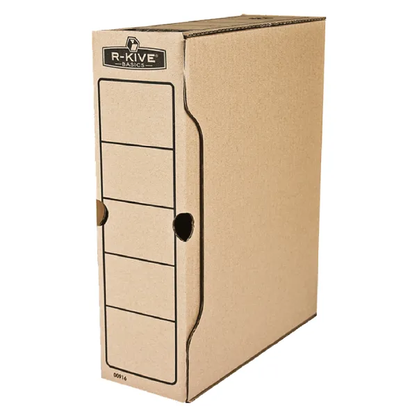 Бокс для архивации документов 100 мм, крафт R-Kive Basics Fellowes (f.91601) - Фото 2