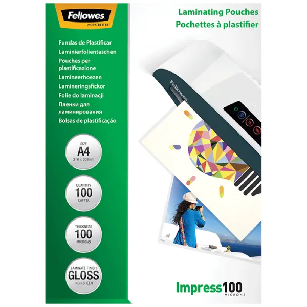 Плівка для ламінування A4, 100 мкм, 100 шт, глянцева Fellowes (f.53511) - Фото 11