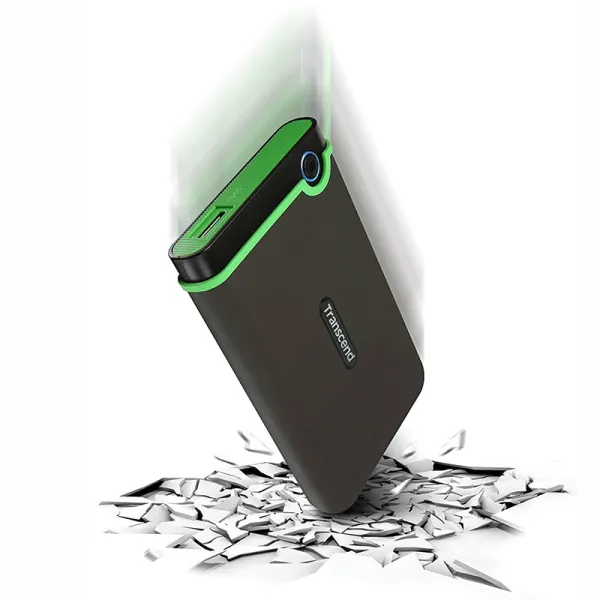 Диск жорсткий зовнішній портативний 2TB USB 3.1 StoreJet 25M3 сірий Transcend (TS2TSJ25M3S) - Фото 1