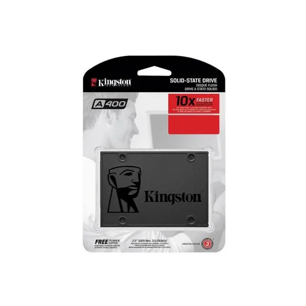 Накопичувач SSD 960GB, 2.5", SATA  Kingston (SA400S37/960G) - Фото 1