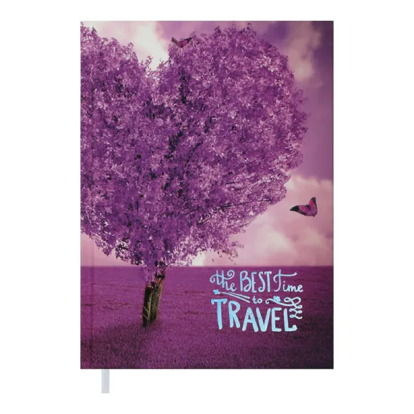 Щоденник недатований A5 поліграфічна обкладинка фіолетовий Romantic Buromax (BM.2040-07) - Фото 5