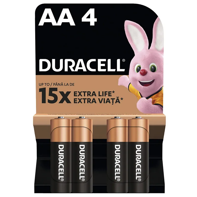 Батарейка LR06-АA щелочная, MN1500, блистер, 4 шт. Duracell (5014459/5006200/5014441) Батарейка LR06-АA щелочная, MN1500, блистер, 4 шт. Duracell (5014459/5006200/5014441)