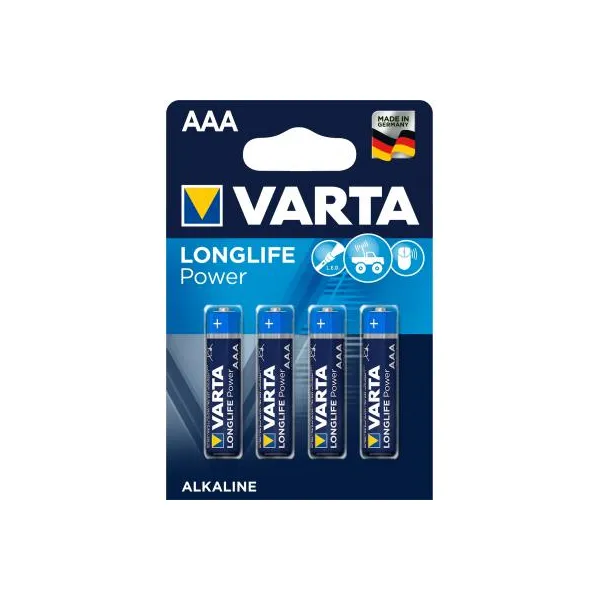 Батарейка AAA щелочная, Longlife Power, блистер, 4 шт. Varta (04903121414)