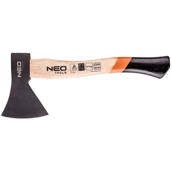 Сокира-колун 38 см, з ручкою з гікорі, 800 г Tools Neo (27-008) - Фото 5