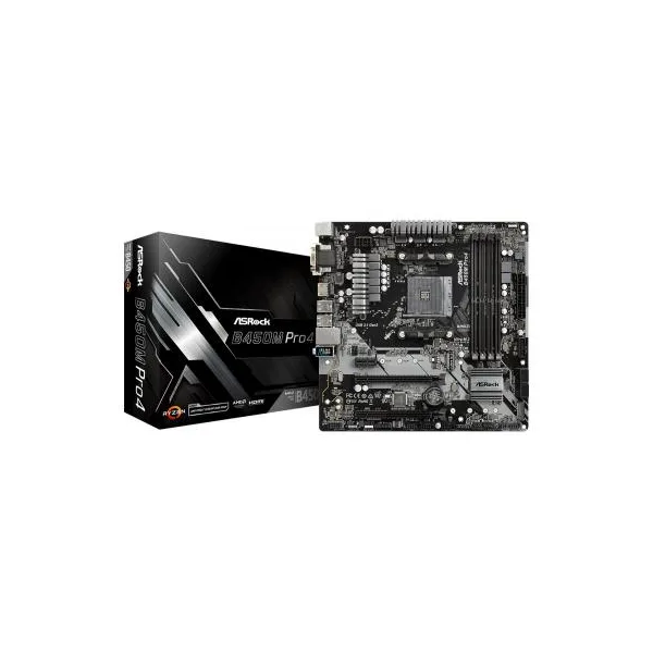 Материнская плата B450M PRO4 ASROCK (B450M PRO4)