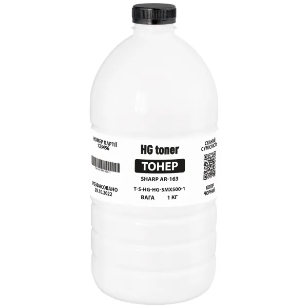 Тонер Sharp AR-163 флакон, 1 кг HG toner (TSM-HG-SMX-500-1) - Фото 2