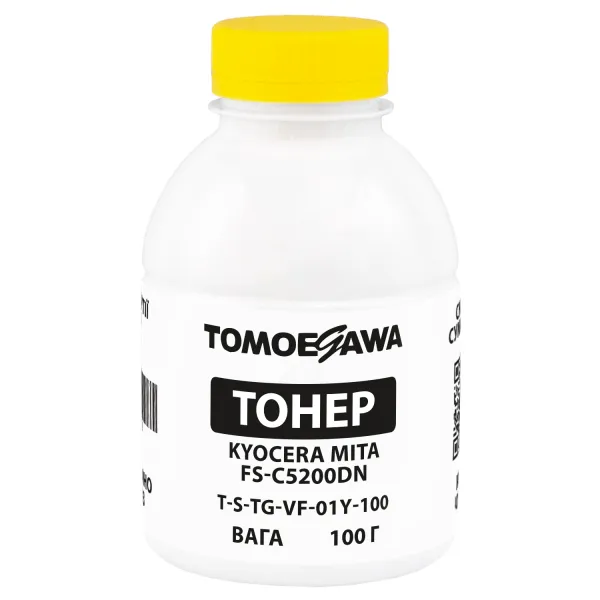 Тонер Kyocera Mita FS-C5200DN флакон, 100 г, жовтий Tomoegawa (TSM-VF-01Y-100) - Фото 4