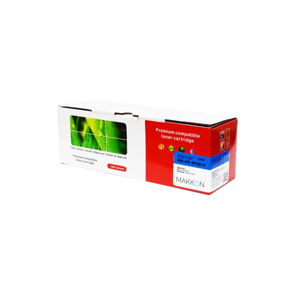 Картридж сумісний HP 312A (CF381A) блакитний Makkon (SF381A) - Фото 1