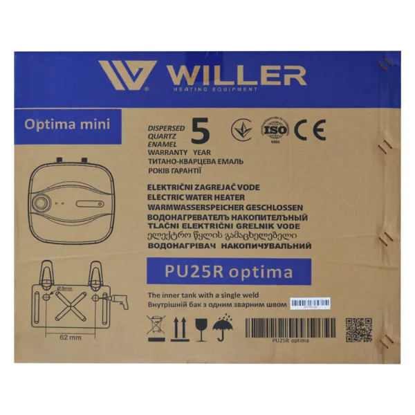 Бойлер под мойку Willer Optima Mini PU25R 25 л - Фото 8