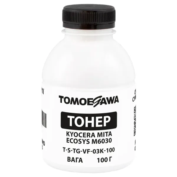 Тонер Kyocera Mita Ecosys M6030 флакон, 100 г, чорний Tomoegawa (TSM-VF-03K-100) - Фото 1