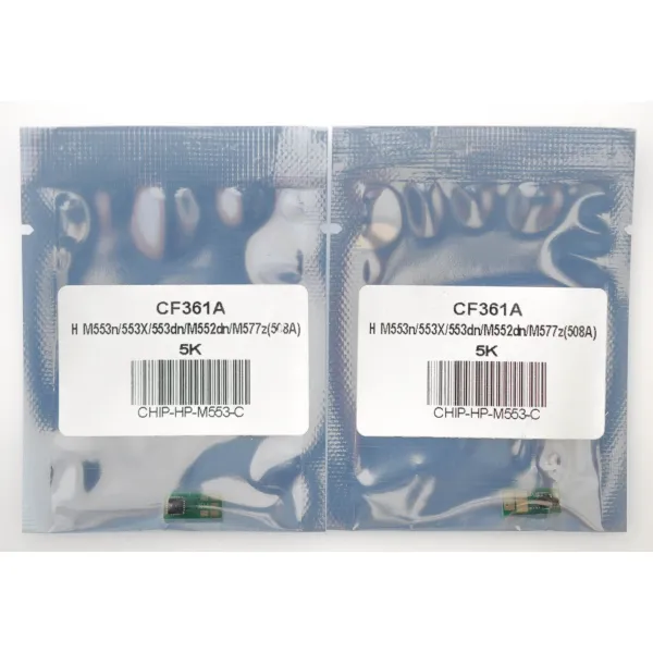 Чип HP CLJ M553, CF361A 5K, блакитний Everprint (CHIP-HP-M553-C) - Фото 1