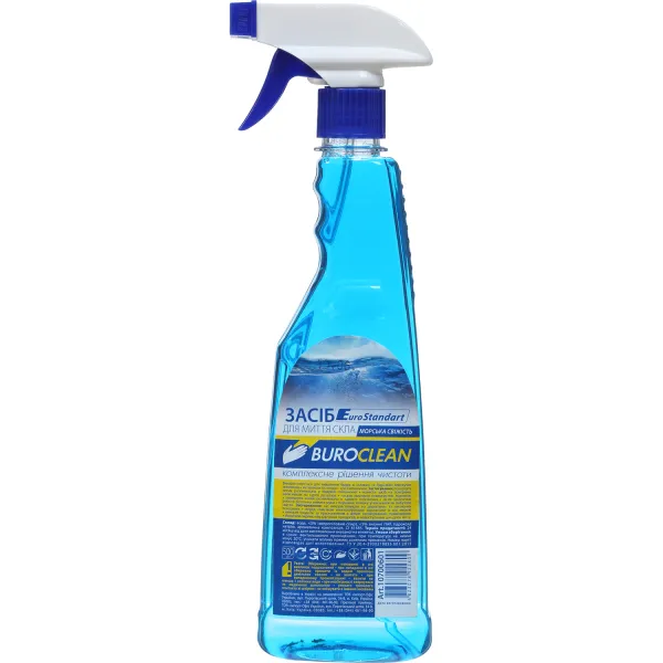 Засіб для миття вікон та скла, Морська Свіжість, 500 мл BuroClean (10700601) - Фото 9
