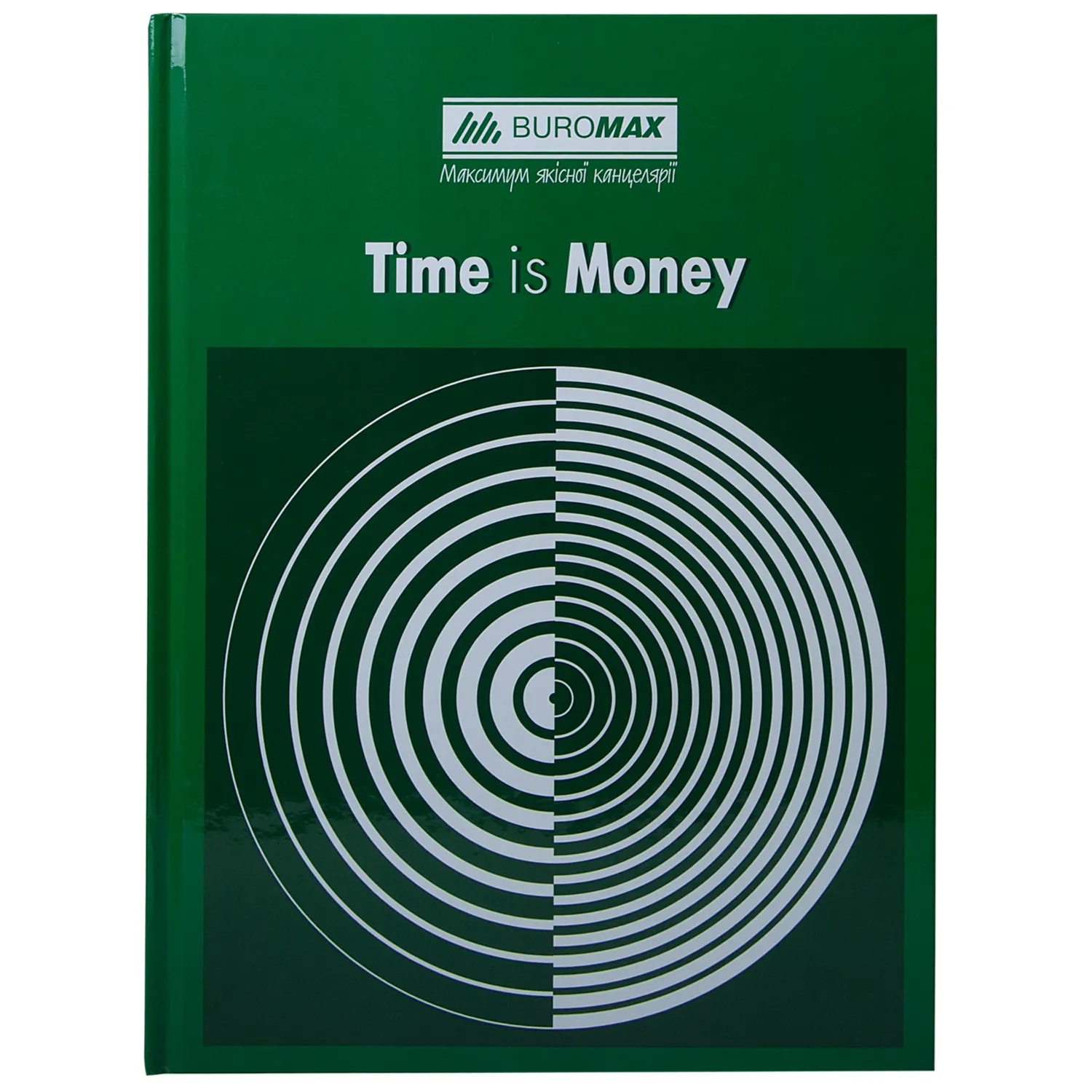 Книга канцелярська А4, 96 арк, клітинка, зелена Times Is Money Buromax (BM.2400-104) - Фото 2