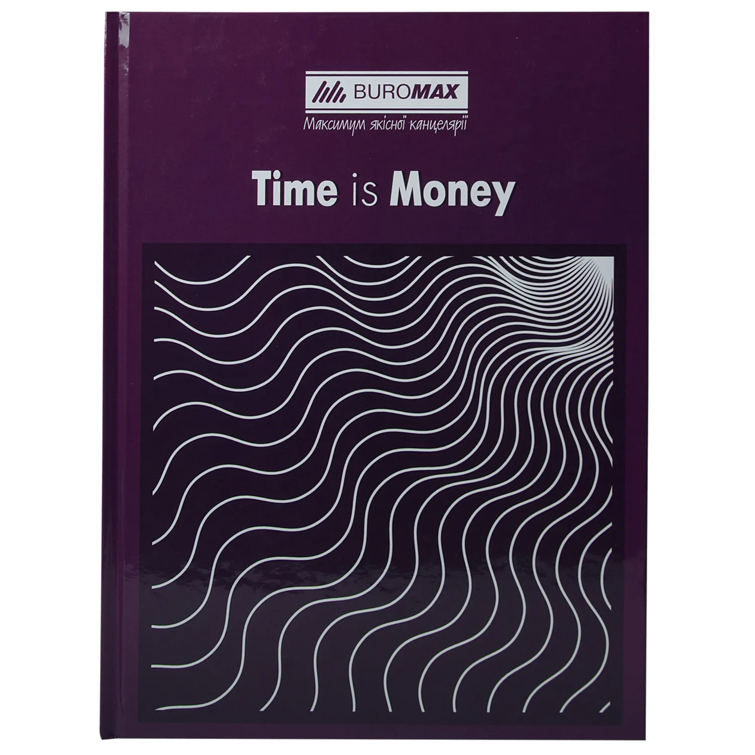 Книга канцелярська А4, 96 арк, клітинка, фіолетова Times Is Money Buromax (BM.2400-107) - Фото 3