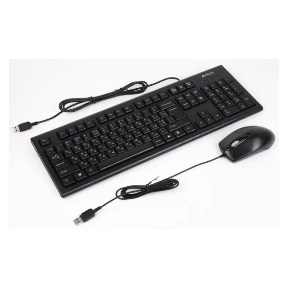 Комплект клавиатура и мышь USB черный A4Tech (KR-8372) - Фото 3