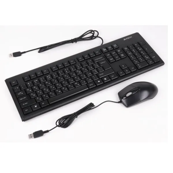 Комплект клавиатура и мышь USB черный A4tech (KR-8572 Black) - Фото 2