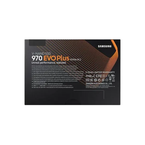 Накопитель SSD 970 EVO 500GB, M.2, PCIe 3.0, NVMe 1.3  Samsung (MZ-V7S500BW) - Фото 2