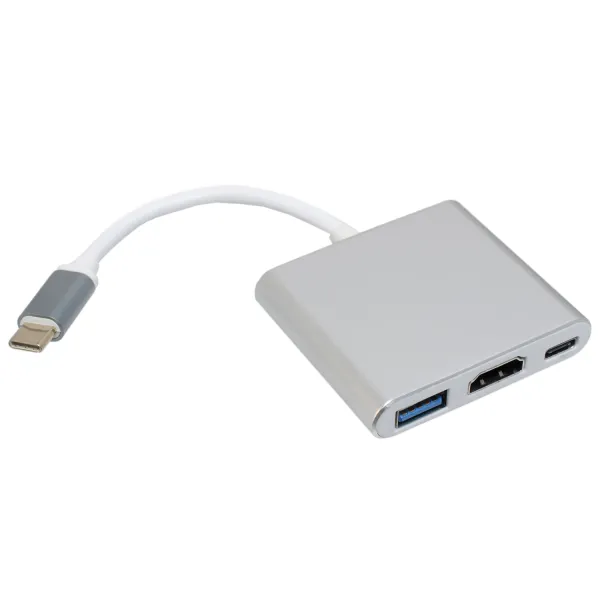 Адаптер USB Type-C на HDMI/USB 3.0/Type-C 0,1 м Patron (PN-Type-C-HUB) - Фото 3