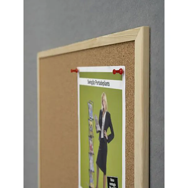 Доска пробковая 40x60 см, деревянная рамка Eco 2x3 (TC64/C) - Фото 1
