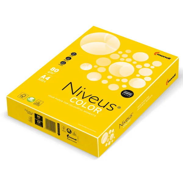 Папір офісний А4, 80 г/м2, 500 арк, гірчичний Niveus Color (9003974460703) - Фото 8