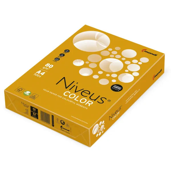 Бумага офисная А4, 80 г/м2, 500 л, оранжевая Niveus Color (9003974460475) - Фото 9