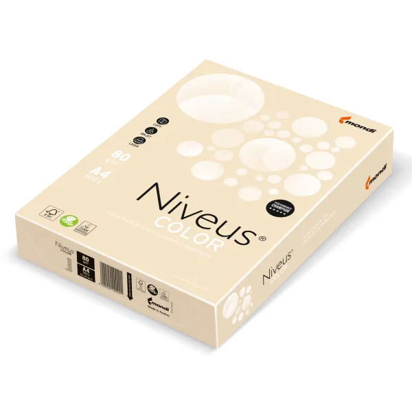 Бумага офисная А4, 80 г/м2, 500 л, кремовая Niveus Color (9003974460512) - Фото 11