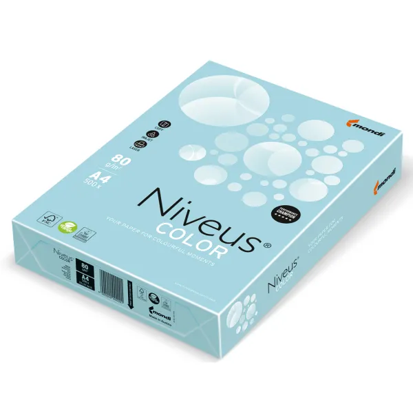 Папір офісний А4, 80 г/м2, 500 арк, блакитний Niveus Color (9003974460598) - Фото 12