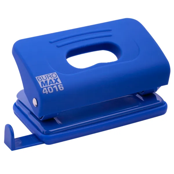 Діркопробивач пластиковий, 10 аркушів, синій Rubber Touch Buromax (BM.4016-02) - Фото 4