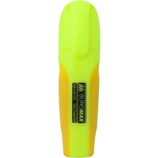 Маркер текстовий з гумовими вставками, 2-4 мм, жовтий Neon Buromax (BM.8904-08) - Фото 9