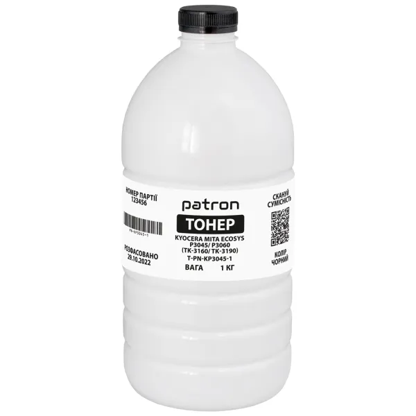 Тонер Kyocera Mita Ecosys P3045/P3060 флакон, 1 кг Patron (PN-KP3045-1) - Фото 27