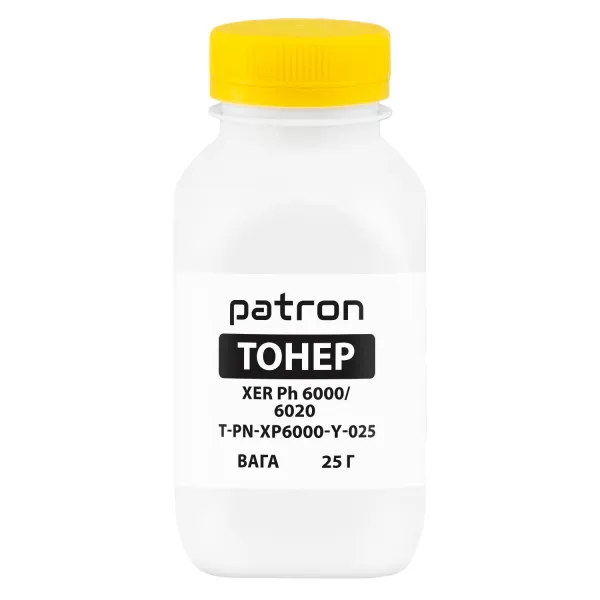 Тонер XER Ph 6000/6020 флакон, 25 г, желтый Patron (PN-XP6000-Y-025) - Фото 1