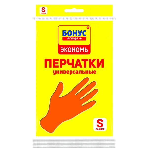 Рукавички універсальні S, помаранчеві Економ Бонус (17100700_17100720_4823071628142) - Фото 3