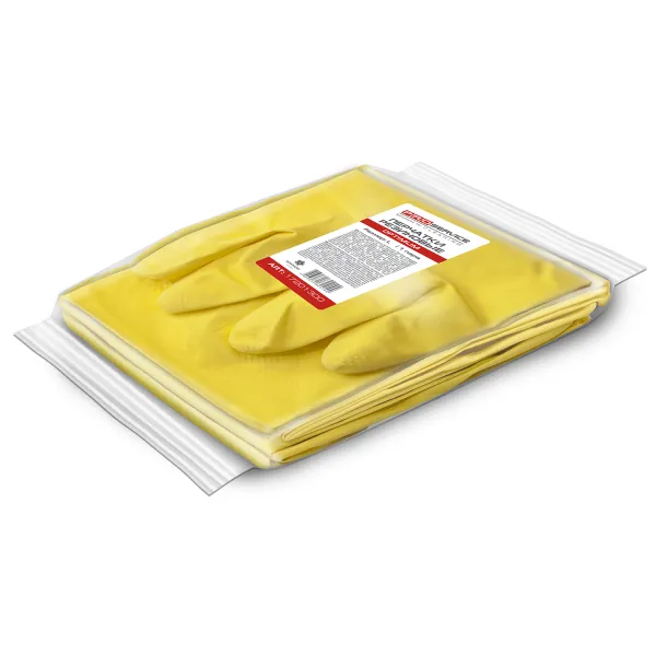 Перчатки латексные, универсальнные, L, 1 пара, желтые Optimum PRO service (17201309_4823071624144) - Фото 1