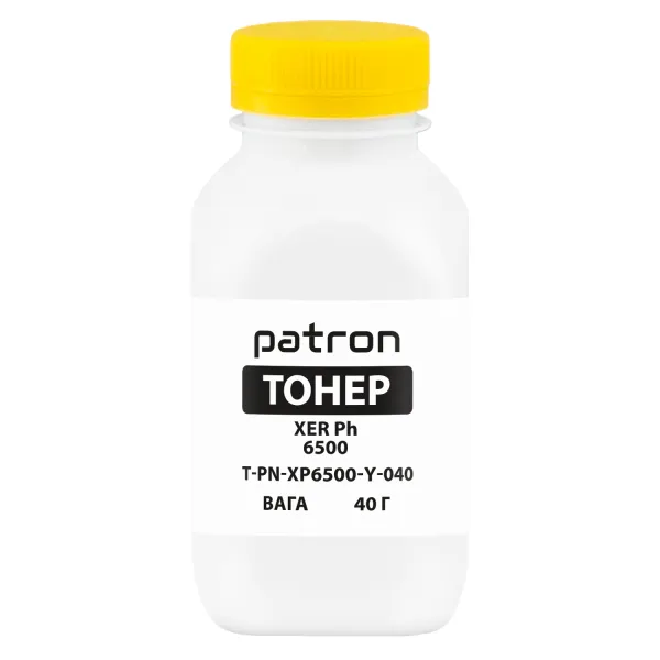 Тонер XER Ph 6500 флакон, 40 г, желтый Patron (PN-XP6500-Y-040)
